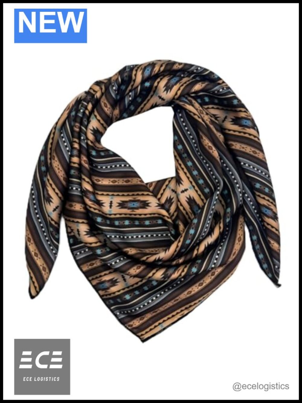 Silk Blend Wild Rag Scarf 36 Inch Western Cowboy Bandana Square